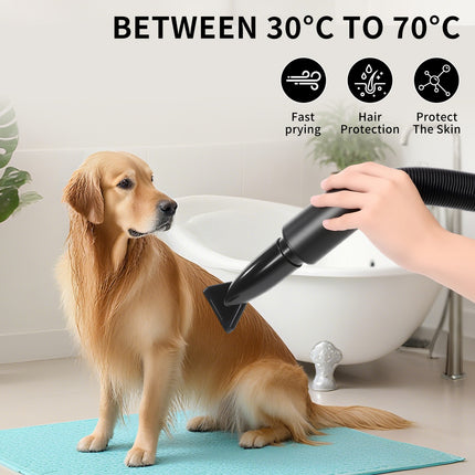 2800W Dog Hair Dryer Pet Grooming Blaster Blower Dryer 5 Nozzles Blaster Xhksece