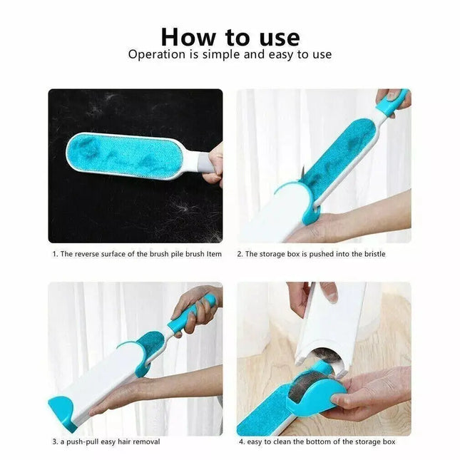 Reusable Pets Dog Cat Hair Remover Sofa Clothes Lint Cleaning Brush Fur Remover