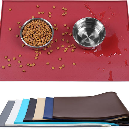 Large Pet Puppy Silicone Waterproof Feeding Food Mat Dog Non Slip Bowl Placemat