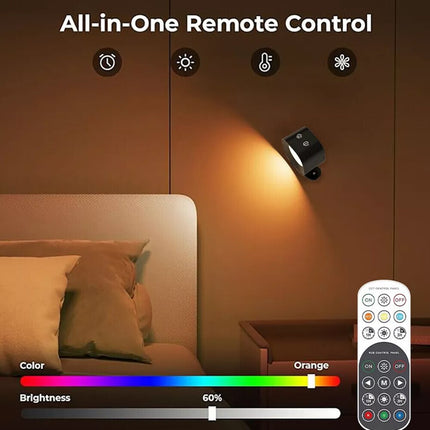 2X Wall Light Rechargeable LED Wall Sconce Light Magnetic Wall Lamp Rechargeable