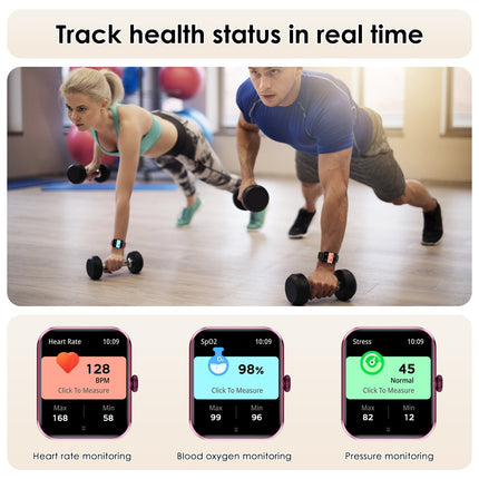 Smart Watch Fitness Tracker Blood Pressure Heart Rate Men Women Sport Watches