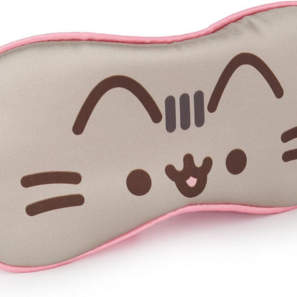 Womens Hot Water Bottle & Eye Mask Set | Ladies & Girls Furry Heat Pad and Satin Sleepwear Eye Cover in Brown | Complete Matching Nightwear Gift Bundle | Cat Kitten Merchandise Apparel