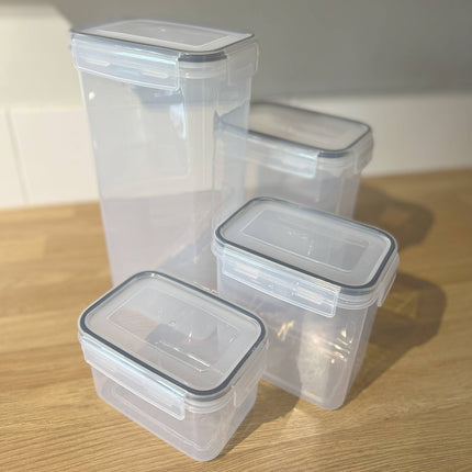 NEW! 14Pc Airtight Reusable Plastic Kitchen Food Storage Container Organiser Set