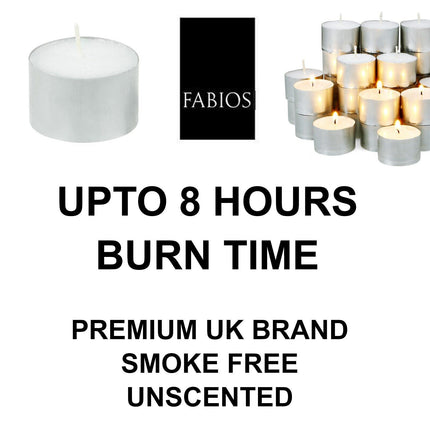 Tea Lights 8 Hour Long Burn Night Light Candles Unscented Tealights 50 /100 /600