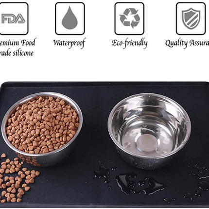 Large Pet Puppy Silicone Waterproof Feeding Food Mat Dog Non Slip Bowl Placemat