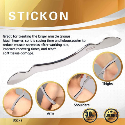 Gua Sha Massage Tool Medical Grade Stainless Steel IASTM Tools for Soft Tissue Mobilization and Reduce Muscle Pain