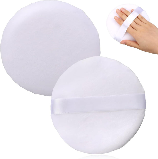 1 Pack 5” Large Powder Puff for Face Powder,Ultra Soft Powder Puff Washable Loose Powder Puff round Blending Sponge Puff Setting Powder Puff Body Powder Puff for Face Makeup Loose Powder Foundation