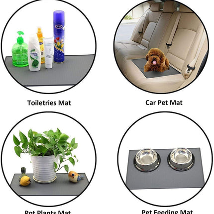 Large Pet Puppy Silicone Waterproof Feeding Food Mat Dog Non Slip Bowl Placemat