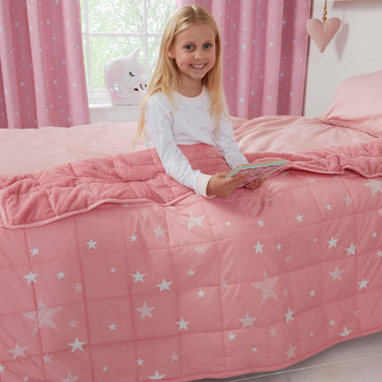 Dreamscene Star Teddy Fleece Weighted Blanket Kids Sleep Therapy Anxiety Throw