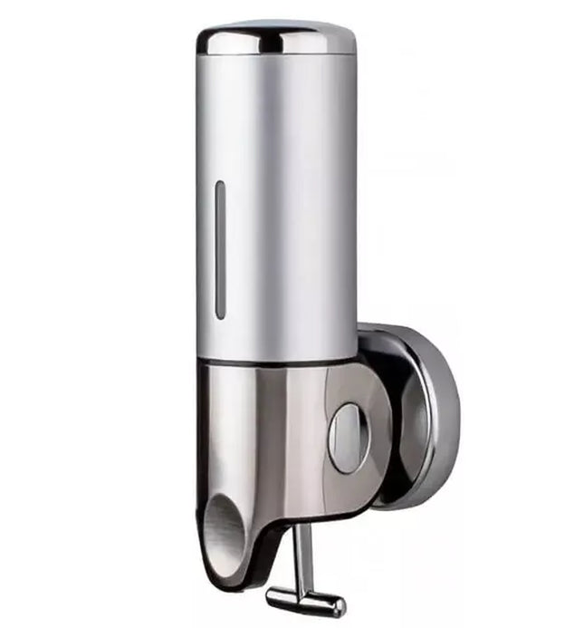 Chrome Hand Wash Liquid Shampo Soap Pump Dispenser Wall Mounted Bathroom Kitchen