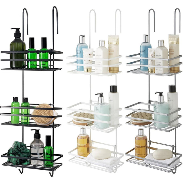 Shower Caddy 3 Tier Bathroom Storage Organiser Hanging Tidy Rack Basket Bath