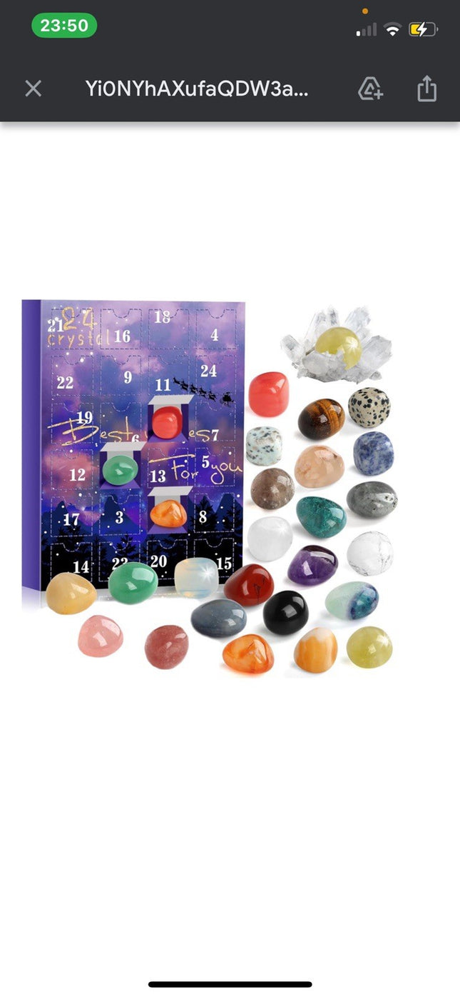 Christmas Advent Calendar 2025 Natural Crystal Gemstone Stone Mineral Gifts