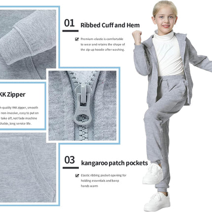 Girls Boys Zip up Hoodie Soft Fleece Sweatshirt Kids Hoodies for Toddler Zipper Hoodie Jacket (Age 3-12 Years)
