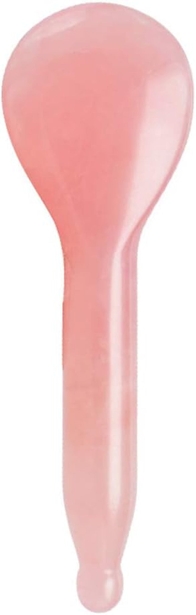 Rose Quartz Jade Roller Real Jade Gua Sha Board Mushroom Massager Face Lifting Tool Facial Guasha Massage Tool (Spoon Shape)