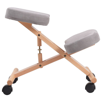 Wood Posture Stool with Angle and Height Adjustable for Gaming Computer Work