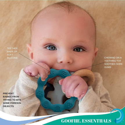 Baby Teething Gel for Babies 3 Months+ with Teetha Gel, Best Teething Relief for Babies, Soft Silicone Baby Toothbrush & Soft Silicone Teething Toy | Gift Set for Teething by