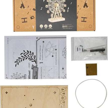 Rolife 3D Puzzle Ferris Wheel Music Box Box Model Kit with Music for Children and Adults Crafts Adults Women 3D Puzzle