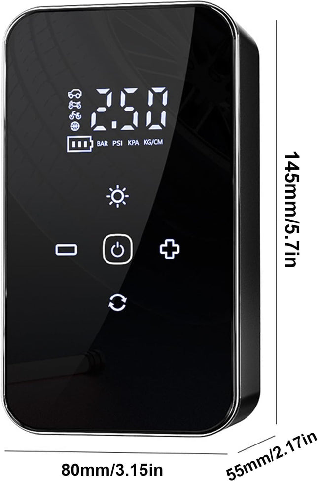 Cordless Digital Rechargeable Car Tyre Inflator USB Tire Air Compressor Pump Kit