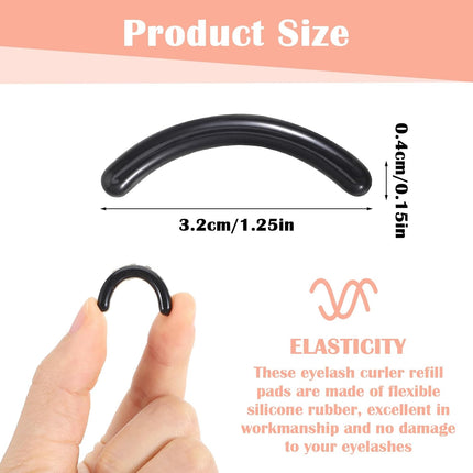 Eyelash Curler Refill Pads Eyelash Tweezers Replacement Pads 80Pcs Silicone Rubber Lash Clip Mats Lash Tweezers Spare Core Eyewinker Pad Refills Silicone Strips for Universal Eyelash Curler