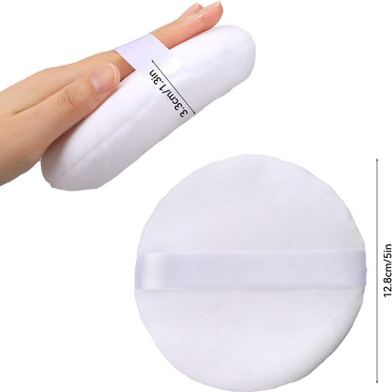 1 Pack 5” Large Powder Puff for Face Powder,Ultra Soft Powder Puff Washable Loose Powder Puff round Blending Sponge Puff Setting Powder Puff Body Powder Puff for Face Makeup Loose Powder Foundation