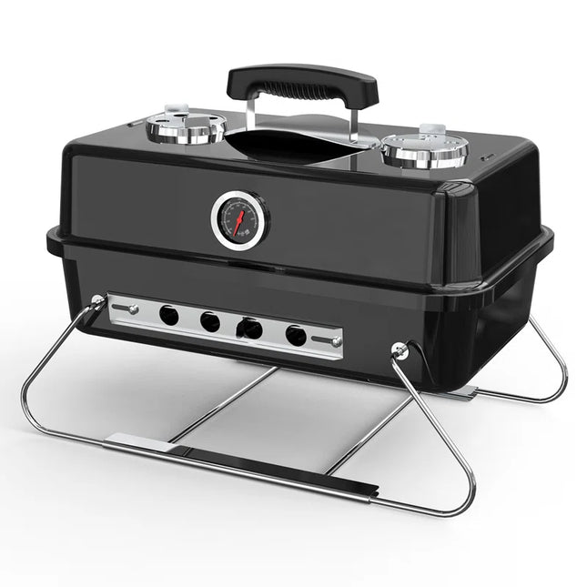 Portable BBQ Charcoal Grill with Foldable Legs Ideal for Camping & Travel