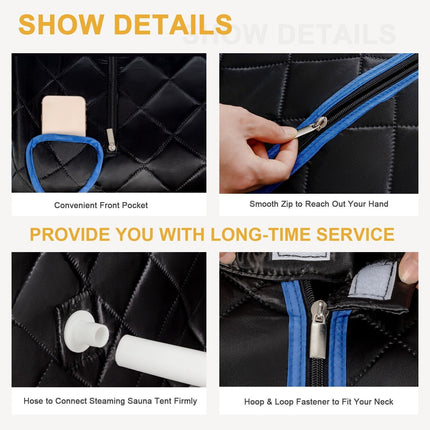 3L Portable Steam Sauna with 9-Level Temperature and Folding Chair