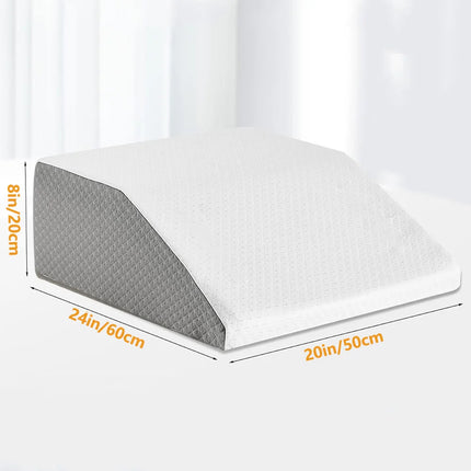 Leg Pillow, 8Inch Leg Elevating Pillow for Legs,Rest, Sleeping,Leg Wedge Pillow for Side Sleeping, Memory Foam Leg Wedge Pillow