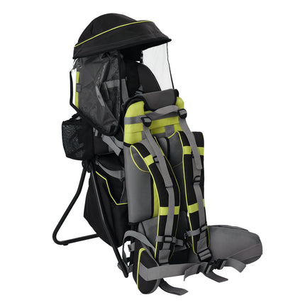 HOMCOM Baby Hiking Backpack Carrier W/ Detachable Rain Cover for Toddlers Black