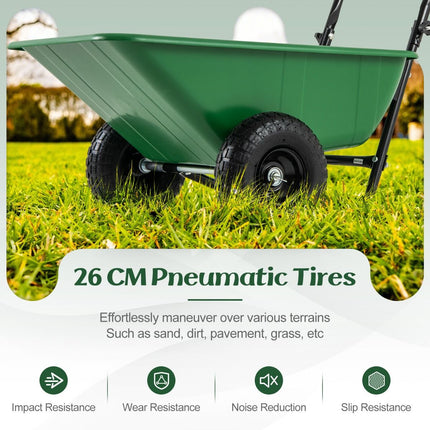 Heavy-Duty Garden Utility Cart with Pneumatic Tires