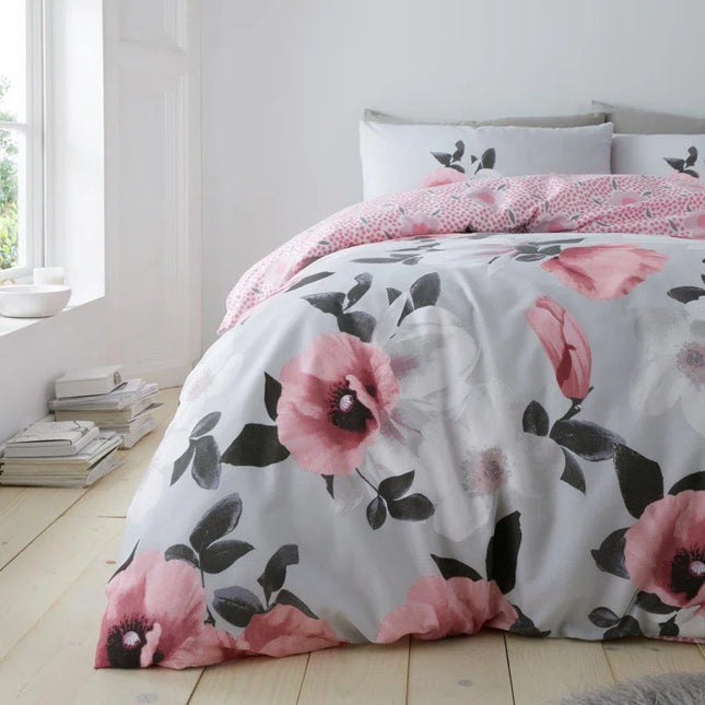 Cotton Blend Floral Duvet Cover Set with Pillowcases