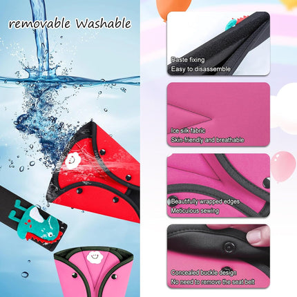 Car Seat Belt Pads, Seat Belt Covers for Kids, 2PCS Universal Car Seatbelt Adjus