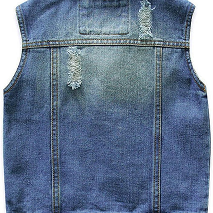 Little Boys Spring Autumn Denim Vest Jacket Waistcoat Top