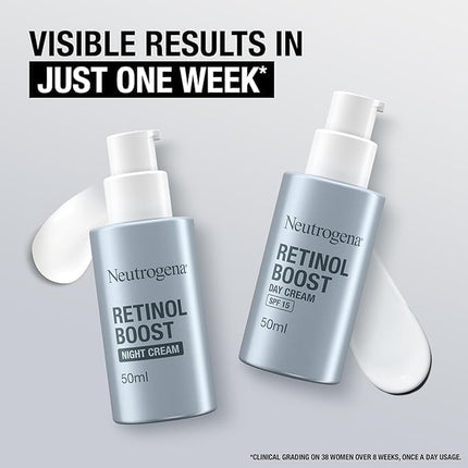 Retinol Boost Day & Night Cream Duo, Renewing Skin Care Set with Boost Day Cream with SPF 15 (1X 50Ml) and Retinol Boost Cream (1X 50Ml), Suitable for Ageing Skin