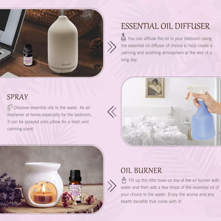 Essential Oils Aromatherapy Pure Essential Oil Fragrances Diffuser Burner UK