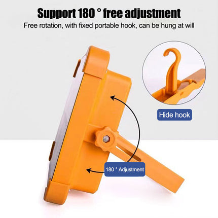 1500W USB Rechargeable LED Work Light Solar Cordless Portable Floodlight Camping