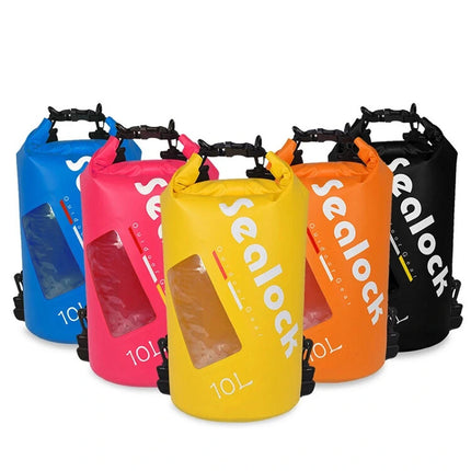 Waterproof Dry Bag - Heavy Duty PVC - Floating Roll Top Beach Bag - 10L or 15L
