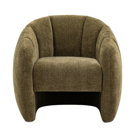 Atella Moss Green Bouclé Tub Chair