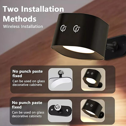2X Wall Light Rechargeable LED Wall Sconce Light Magnetic Wall Lamp Rechargeable
