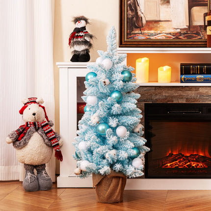 90 CM Artificial Mini Christmas Tree with 12 Natural Cotton Balls