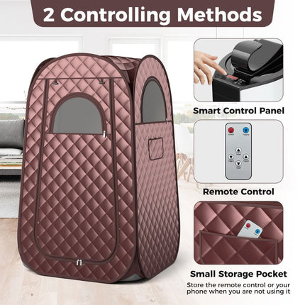 Full Body Steam Sauna Tent with 3L Steam Generator for Single Person