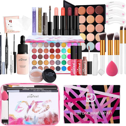 Full Makeup Kit | Women'S Makeup Sets - Professional Makeup Kit, Portablemakeup Kits Cosmetic Set Makeup Kit Makeup Bundle for Beginners
