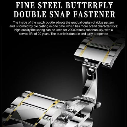 Ladies Luxury Quartz Watch Stainless Steel Waterproof Casual Wristwatch Boxed