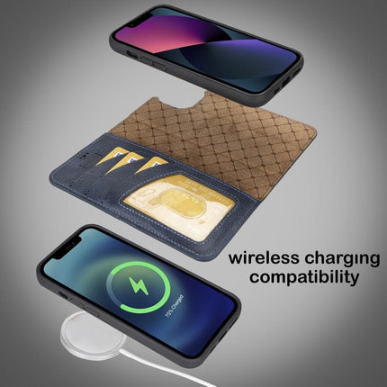 Apple iPhone 14 Series Detachable Leather Wallet Case Darker Color -