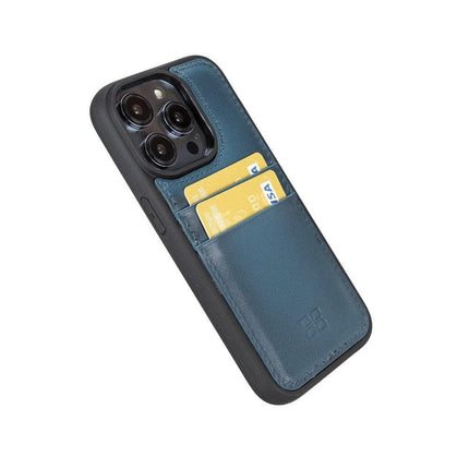 Flexible Leather Back Cover with CardHolder for iPhone 14 Series