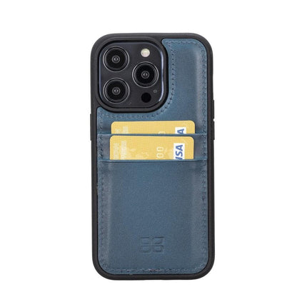 Flexible Leather Back Cover with CardHolder for iPhone 14 Series