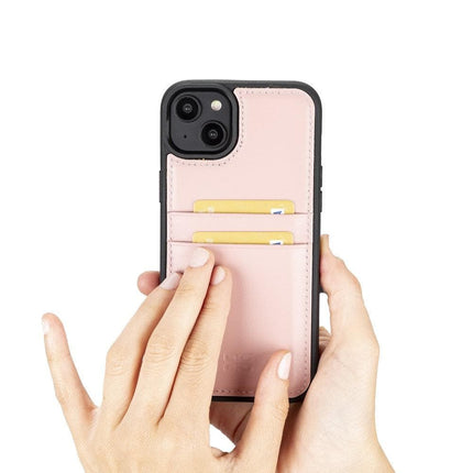 Flexible Leather Back Cover with CardHolder for iPhone 14 Series