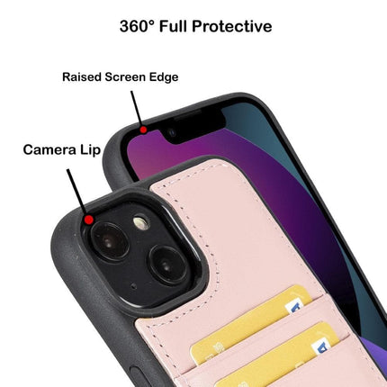 Flexible Leather Back Cover with CardHolder for iPhone 14 Series