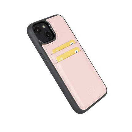 Flexible Leather Back Cover with CardHolder for iPhone 14 Series