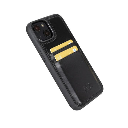 Flexible Leather Back Cover with CardHolder for iPhone 14 Series