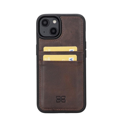 Flexible Leather Back Cover with CardHolder for iPhone 14 Series